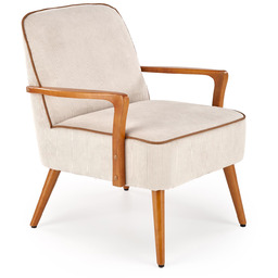 Fotel wypoczynkowy pastore jasny beż / jasny orzech