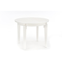 Stół okrągły rozkładany sorbus biały (fi-100-200 cm) halmar