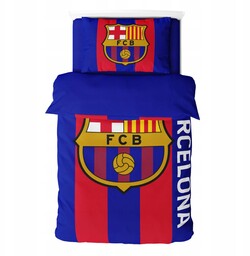 Fc Barcelona pościel komplet 135x200 50x75 cm mikrofibra