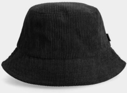 4F Kapelusz damski bucket hat sztruksowy 4FAW22ACAPF118-20S Czarny