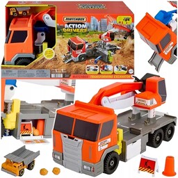 Matchbox Ciężarówka Koparka Pojazd Budowlany Wywrotka Ruchomy Dźwig