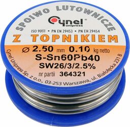 Toya Spoiwo lutownicze sn60pb40 2,5/100 Cynel 76822