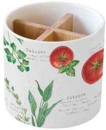 PORCELANOWY POJEMNIK NA SZTUĆCE - HOME & KITCHEN