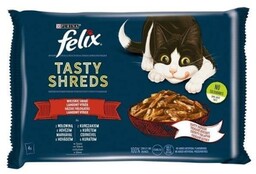 Purina Nestle FELIX Tasty Shreds z wołowiną