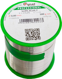Cyna z topnikiem 0,80mm 500g 0,5kg Pb Free