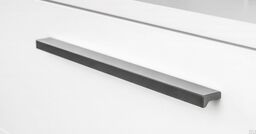 Uchwyt meblowy podłużny Angle 100 Aluminiowy Metaliczny Szary
