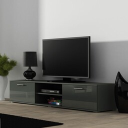 Szafka RTV szara mat / połysk 180 cm