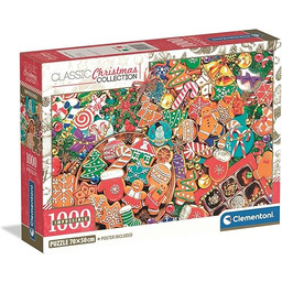 CLEMENTONI, PZL 1000 IMPOSSIBLE CHRISTMAS TREATS COMPACT, 39998