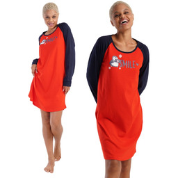 Koszula Nocna Vienetta bawełniana z długim rękawem M