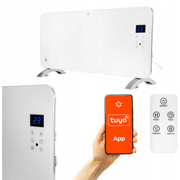 Grzejnik elektryczny szklany 2000W Led WiFi