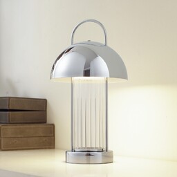 Lampa Stołowa Lindby, Mareli, ściemnialny, szary, jadalnia, metal,