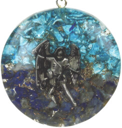 Orgonit - Archanioł Michał, lapis lazuli, błękitny topaz