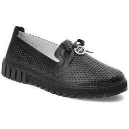 Czarne Półbuty Filippo Eleganckie Wsuwane Obuwie Damskie