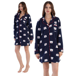 Koszula Nocna Vienetta polarowa zapinana na guziki XL