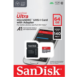 Sandisk SDSQUAB-064G-GN6MA - karta ULTRA microSDXC 64GB, 140MB/s