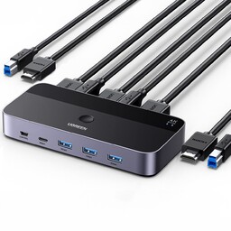 Przełącznik KVM Ugreen CM664 HDMI switch 2w1 -
