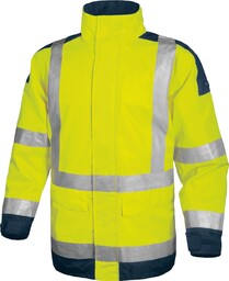 EASYVIEW kurtka ocieplana - żółty fluo-granatowy XL