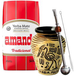 Zestaw Yerba Mate Amanda Elaborada Tradicional + Matero