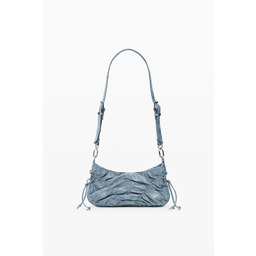 Mała torba z marszczonego denimu