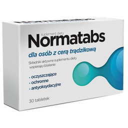 NORMATABS - 30 tabletek Preparat niwelujący zmiany trądzikowe