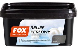 Masa cienkowarstwowa RELIEF PERŁOWY GREY 1 kg FOX