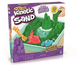 Kinetic Sand - Piasek z foremkami zielony -
