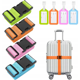 Pas zabezpieczający do walizki PASY + ETYKIETY