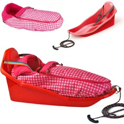 PROSPERPLAST, Sanki Z Oparciem Topo, Zapinane Pasy, Śpiwór