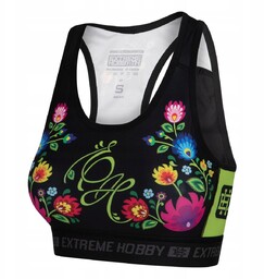 Stanik Top Biustonosz sportowy damski Folk L