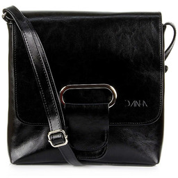 Torebka skórzana damska listonoszka DAN-A T37 czarna