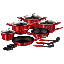 BERLINGER HAUS Zestaw garnków Metallic Burgundy BH-1226NN (15