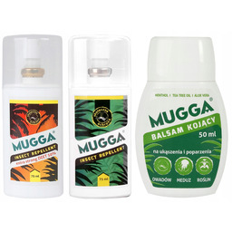 Mugga Zestaw Rodzinny 2x Spray Balsam środek kleszcze