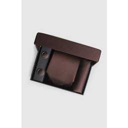 Zestaw krawat z poszetką i spinką 00004B80GXA