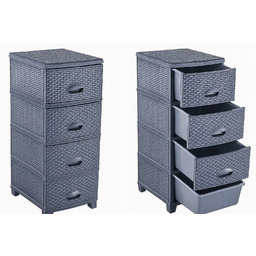 Szafka Komoda Regał 4 Szuflady Antracyt Turan