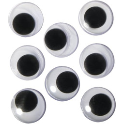 Rayher 69017000 plastikowe ruchome oczka, samoprzylepne, 20 mm,
