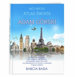Atlas geograficzny z nadrukiem dla chłopca na imieniny