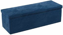Skrzynia tapicerowana, granat, 90 x 40 x 40
