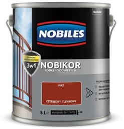 NOBILES Podkład do metalu NOBIKOR 5L czerwony tlenkowy