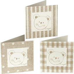 Mopec Karta książkowa Misia w kolorze beżowym Różne