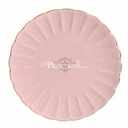 PORCELANOWY TALERZYK DESEROWY R2S - Royale Pink GOLD