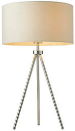 Lampa stołowa na trójnogu beżowo-srebrna 73144 z serii