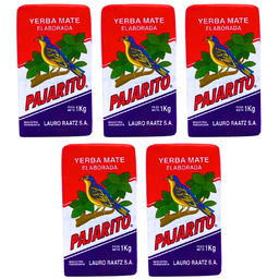 Zestaw Yerba Mate Pajarito Elaborada Tradicional 5kg (5x1kg)