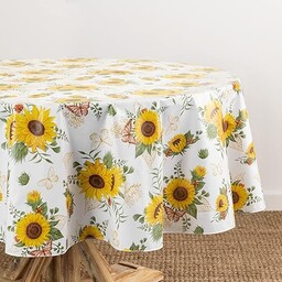 Elrene Home Fashions Sunflower Season Obrus winylowy vintage