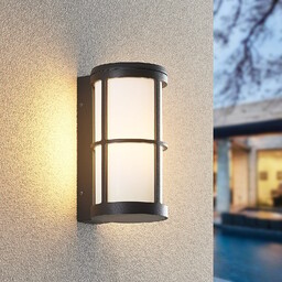 Zewnętrzna Lampa Lucande, Kelini, ściemnialny, czarny, metal, nowoczesny