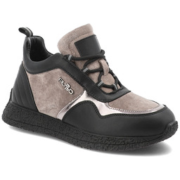 Filippo Czarne Sneakersy Modne Obuwie Damskie