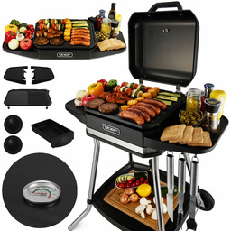 Grill elektryczny Ogrodowy Stołowy Yoer 3050W +termometr +Pokrywa