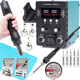 Zestaw Stacja Lutownicza 2W1 Hotair 8586 760W Mata