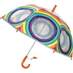 SMARTBULLE Przezroczysty parasol dziecięcy z odblaskowy obwódką: Wiatroszczelna;