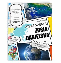 Atlas geograficzny z nadrukiem dla dziewczynki