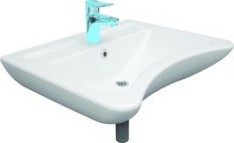 Umywalka dla niepełnosprawnych 63x50x20,5 cm ceramiczna , biała